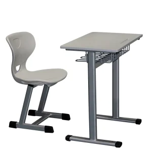 Modern Wooden Library Furniture Set Shelves Tables and Seating