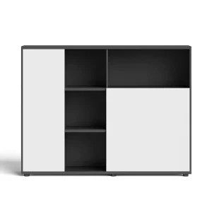 Modern Wooden Office Filing Cabinet with Open Shelves and Panel Design Space Saving Storage for Warehouse & Hotel Use