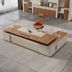 Modern Wooden Office Furniture Luxury Executive L shape Works Manage Table Corner CEO Office Desk