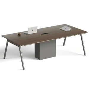 Modern Wooden Office Panels Meeting Tables Adjustable Height Freestanding Design Commercial Use Hotels Schools Offices