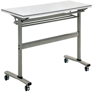 Modern Wooden Panel Foldable Training Table with Wheels
