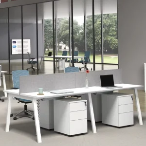 Modern Wooden Panel Office Workstation Desk Cubicle Staff Table for Commercial Use with 5 Year Warranty