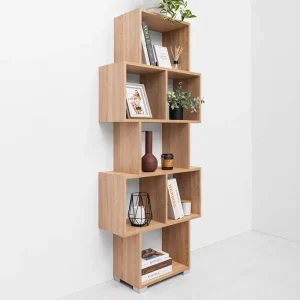 Modern Wooden Shelving Bookshelf for Home Office Bedroom Apartment Living Room Space Saving Storage Easy Installation