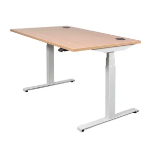 Modern Wooden Standing Desk Adjustable Height Extendable Features Flexible Single Motor Design Desk Top Optional