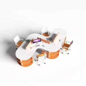 Modern Wooden Table Office Furniture Workstation Desk Staff Computer Desk Escritorio Cubicle Offlce Table Modular Office Desk