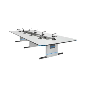 Modern Wooden and Metal Conference Table Meeting Desk Conference Table Office Furniture Meeting Table With Chairs