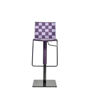 Modern Woven Back Bar Stool Adjustable Height Swivel Counter Bar Chair