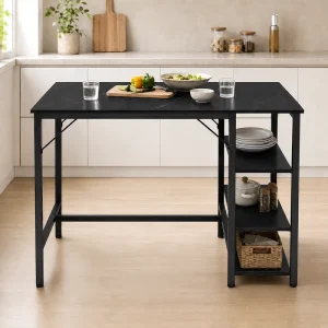 Modern Writing Desk with Open Shelves Space Saving Computer Table for Home Office Bedroom and Study Room