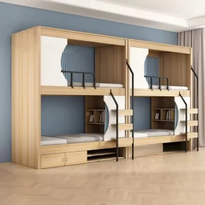 Modern Youth Hostel Space Capsule Bunk Beds School Student Staff Dormitory High Low Double Beds Bedroom Guesthouse Hotel