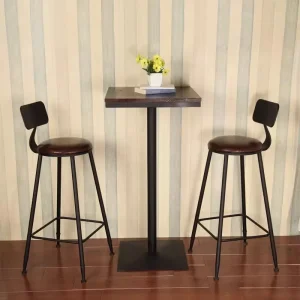 Modern and Simple Iron High Legged Bar Chairs and Tables for Restaurant Sets and Stools