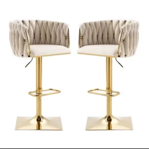 Modern bar Stools Luxury Modern Glod square Base bar Chair Luxury Stools bar Chairs Kitchen Luxury