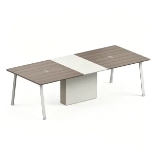 Modern office conference tables are simple rectangles suitable for meetings seminars and conferences