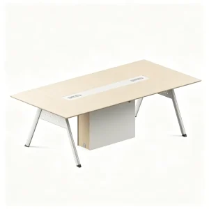 Modern office meeting table with a minimalist style, simple and practical, suitable for team meetings