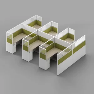 Modular 4 Seat Office Cubicle Partition Call Center Office Workstation Cubicle 6 Staff Workstation Table for Office Room