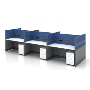 Modular 6 Person Modern Aluminum Office Furniture Workstation Cubicle for Call Center Hospital School Warehouse Workshop