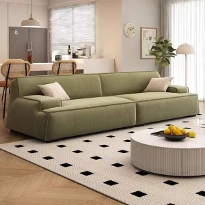 Modular Chesterfield Sofa Set Modern 3 Seats Living Room PU Leather Sponge Filled Square Shape Hotel Villa Use Durable