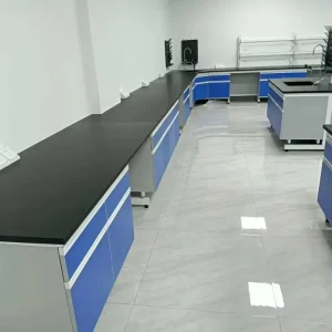 Modular Electronic Lab Table With Ventilation Matching Fume Hood for Integrated Mobile Oil Testing Laboratory