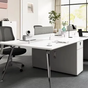 Modular Expandable Industrial Customizable Office Workstation Desk Modern 2 4 6 Person Computer Table with Storage Cabinet
