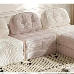 Modular Folding Corduroy Foldable Sofa Bed Vacuum Packed Cozy Seating Converts to Bed Shipping Friendly for Home Apartment