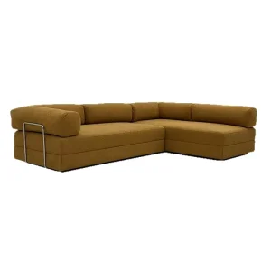 Modular L Shaped Sectional Sofa Set Soft Corduroy Fabric Stainless Steel Support Corner Apartment Hotel Living Room