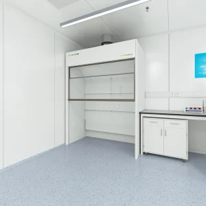 Modular Lab Furniture System Science Table With Ventilation Computer Lab Furniture Heavy-Duty Lab Work Bench Fume Hood