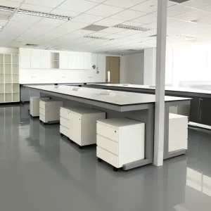 Modular Lab Furniture Working Table Mobile Laboratory Bench with Storage Cabinets for Pharmaceutical Lab