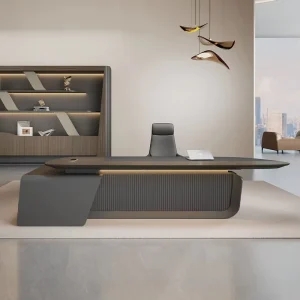 Modular Luxury Wood L Shaped Executive Desk with Storage Modern Office Furniture for Home & Corporate Use