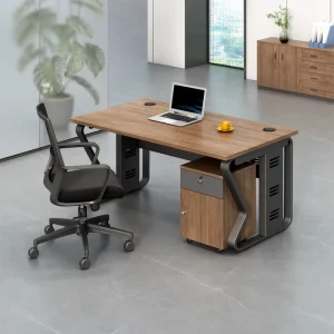 Modular Modern Office Desk White Design Computer Desk Writing Desk Study Table Workstation With 4 Tier Shelves