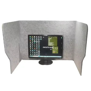 Modular Modern Office Partition Acoustic Panel Portable Cubicle Divider Woven Projector Screen Fireproof Eco Friendly Desk Table