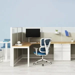 Modular Modern Office Workstations Aluminum Frame Fabric Panels for Hospital School Use Creating Efficient Private Workspaces