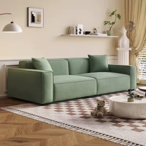 Modular Modern Two Seat Square Fabric Compression Sofa with Sponge Filling for Indoor Use Hospital Living Room Apartment Hotel