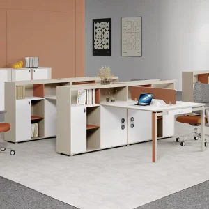 Modular Multi-Position Combination Wooden Panel Office Desk Workstation Fashionable Screen Convertible Extendable Modern