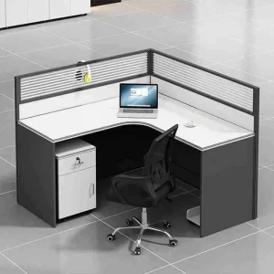 Modular Office 4 Workstation Cubicle Modern Coworking Desk Call Center Office Cubicles