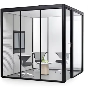 Modular Office Cubicle Partition Kit Prefabricated Aluminum Glass Room in Room for Commercial Spaces Soundproof and Adjustable