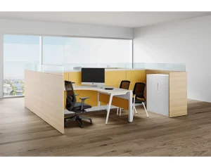 Modular Office Cubicle Workstation with Material Chipboard Plastic Metal Fabric Glass Factory Direct Office Furniture