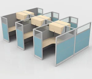Modular Office Desk Cubicle Workstation Table Modular Office Cubicle Working Table for 2 4 6 8 Person Office Furniture Factory