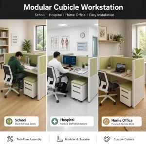 Modular Office Workstation Cubicles for School Hospital and Home Office Easy Installation