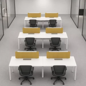 Modular Office Workstation Desk Shared Steel Frame 2 4 Person Staff Table E0 MFC Tabletop