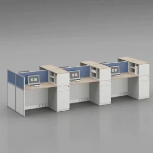 Modular Office Workstation Set Office Cubicle And Desk Shade Commercial Furniture With Storage Solutions