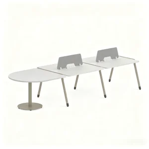 Modular Office Workstation with Integrated Meeting Table 2 4 Person Staff Desk Collaborative Office Furniture