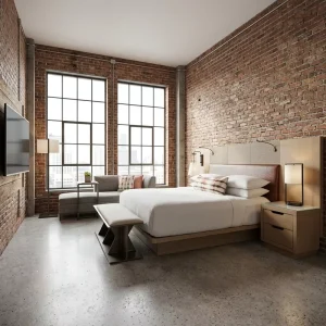 Modular Quick install Luxury Hotel Bedroom Furniture Set Made of Melamine coated Plywood Material