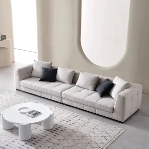 Modular Reclining Sectional Sofa Three-Seat Set Tufted Feature Modern Design Soft Comfort for Hotel Villa Apartment Hall Use