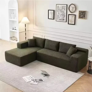Modular Sectional Sofa Set Fabric Recliner Apartment Square High Density Sponge Modern Design Living Room Furniture
