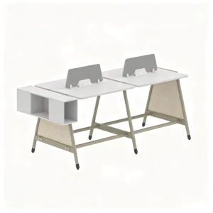 Modular Shared Office Desk 2 4 6 Seater Workstation Furniture Contemporary Staff Table with Optional Side Storage Cabinet