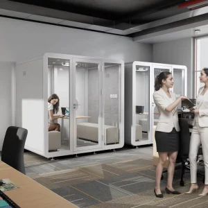 Modular Soundproof Office Cubicle for Private Two person Meeting Office Cubicle Office Phone Booth