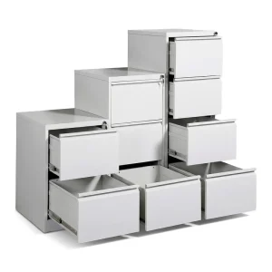 Modular Steel Filing Cabinet with Central Lock Multi drawer A4 File Storage Organizer for Office
