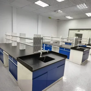 Modular Steel Wood Side Tables PP Lab Benches Sink School Hospital Science Biotechnology Laboratory Furniture
