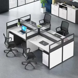 Modular Zoned Office Workstation Modern Call Center Partition Cubicle Customer Service Desk 2 4 6 Person