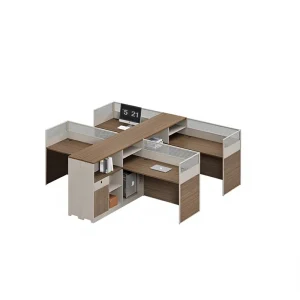 Modular office desk with drawers (4/6 person capacity), office partition, workstation desk