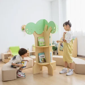 Montessori Kindergarten Library Tree Shaped Bookshelf Daycare Childcare Center Preschool Furniture Set